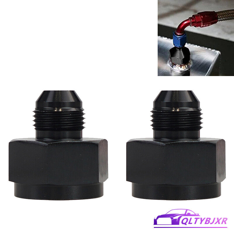 2x 10AN Female to 8AN Male Flare Reducer Fitting Fuel Adapter AN10 to AN8 Black