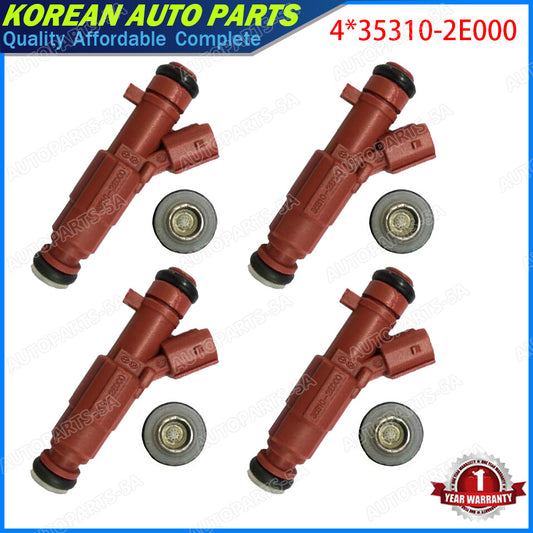 4PCS Fuel Injector 35310-2E000 For 11-22 for Hyundai for Kia 1.6L 1.8L 2.0L
