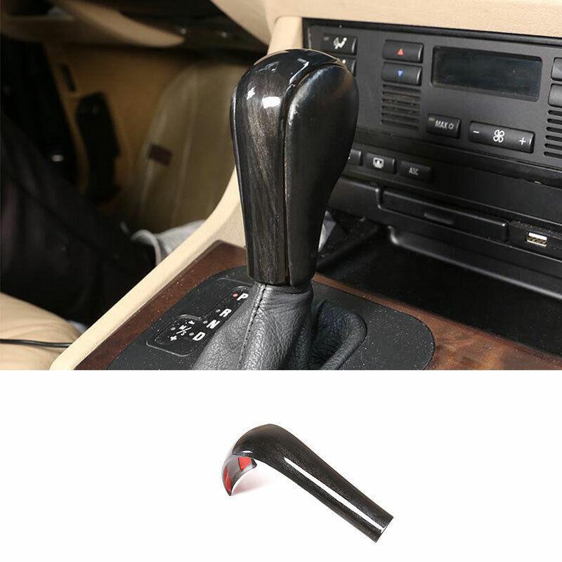 Black Wood Grain Console Gear Shift Knob Trim 1X for BMW 3-Series E90 2005-2012