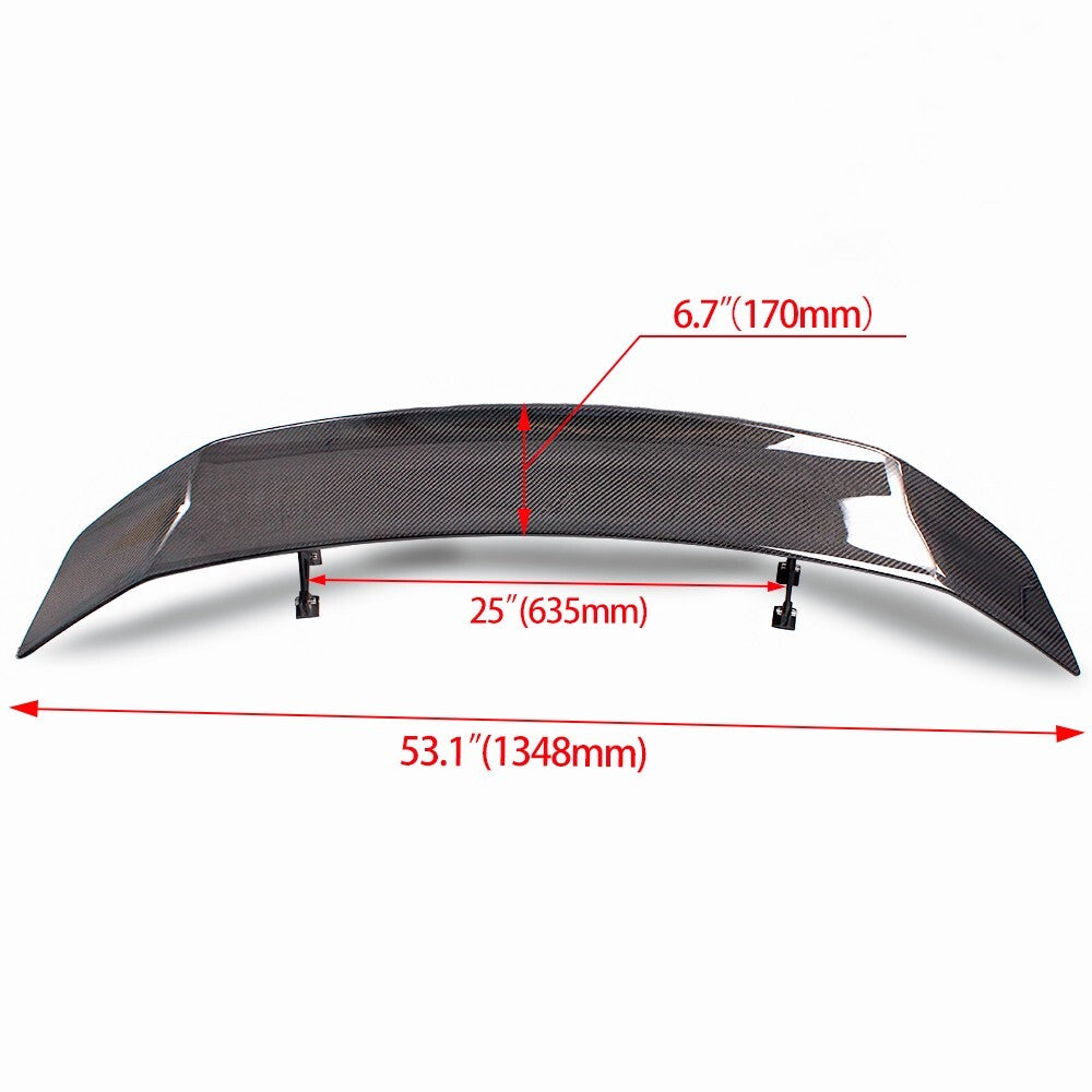 Real Carbon Fiber JDM Sport Rear Trunk Spoiler Wing Body kit Fit for Any Car