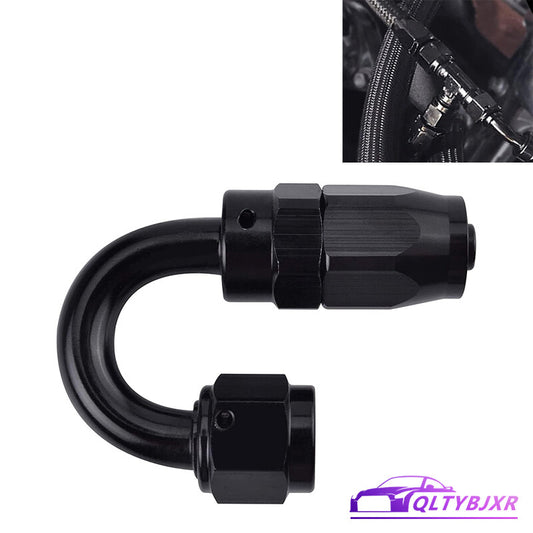 1Pc 180¡ã 180Degree Swivel Hose Line End Fitting Adapter AN10 10AN Fuel Oil Black