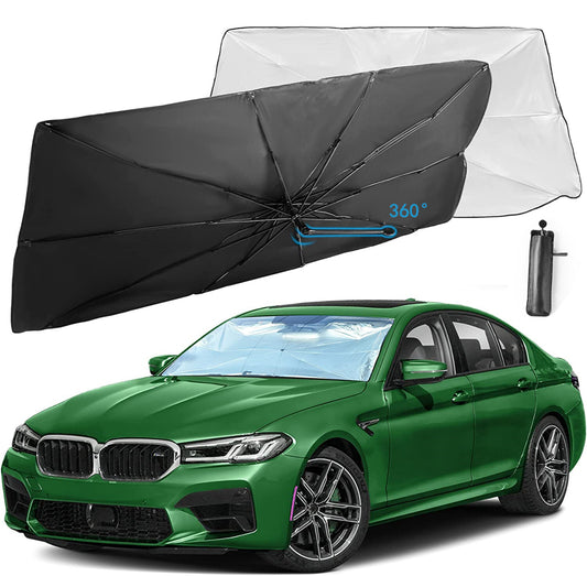 for Chevrolet Car Windshield Sun Shade Umbrella W/ Rotation Bendable Handle