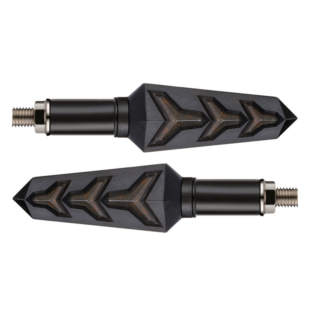 Sequential LED Turn Signal Amber Blinker Light Tail Brake Lamp Pair Yellow+White
