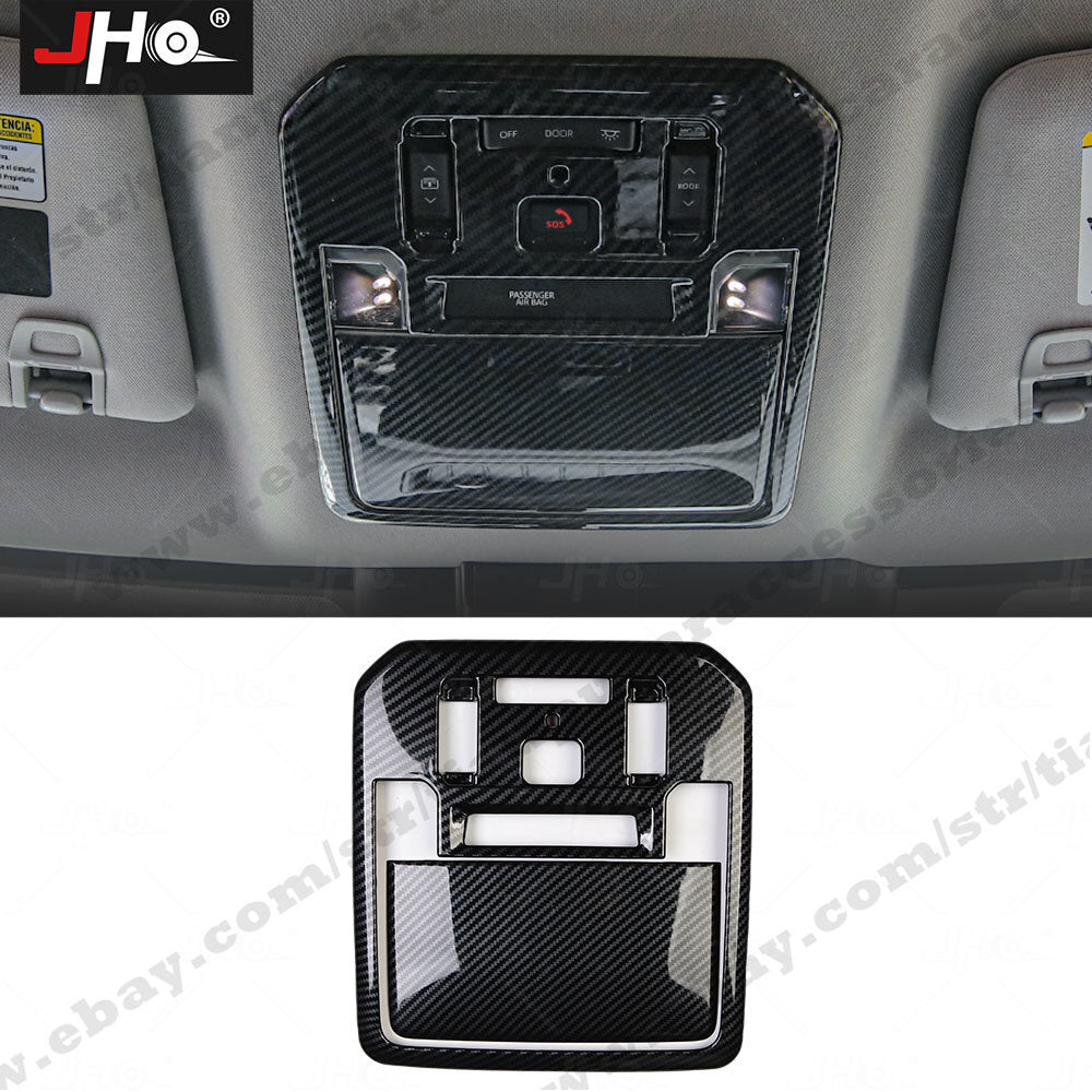 Carbon Fiber Roof Reading Light Control Panel Cover Trim for Toyota Tundra 2022+