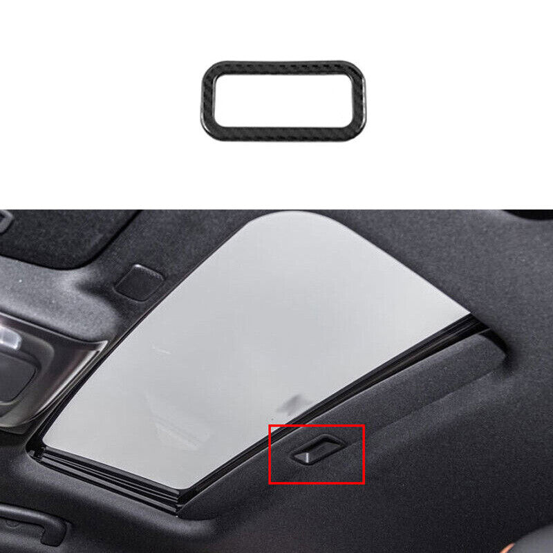 Carbon Fiber Steel Skylight Handle Frame Cover 1pcs for Cadillac CT4 2020-2023