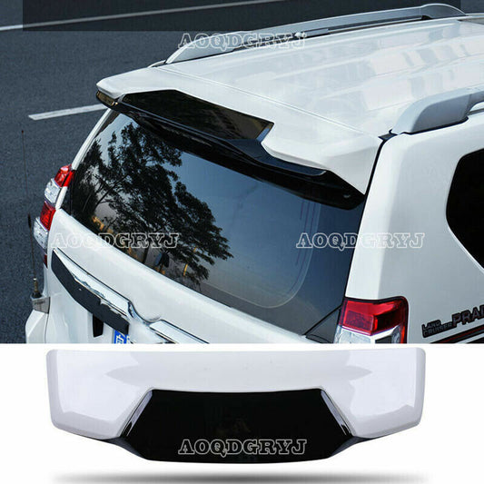 for TOYOTA Prado FJ150 2018-21 Whiteblack ABS Rear Roof Spoiler lip Wing Cover