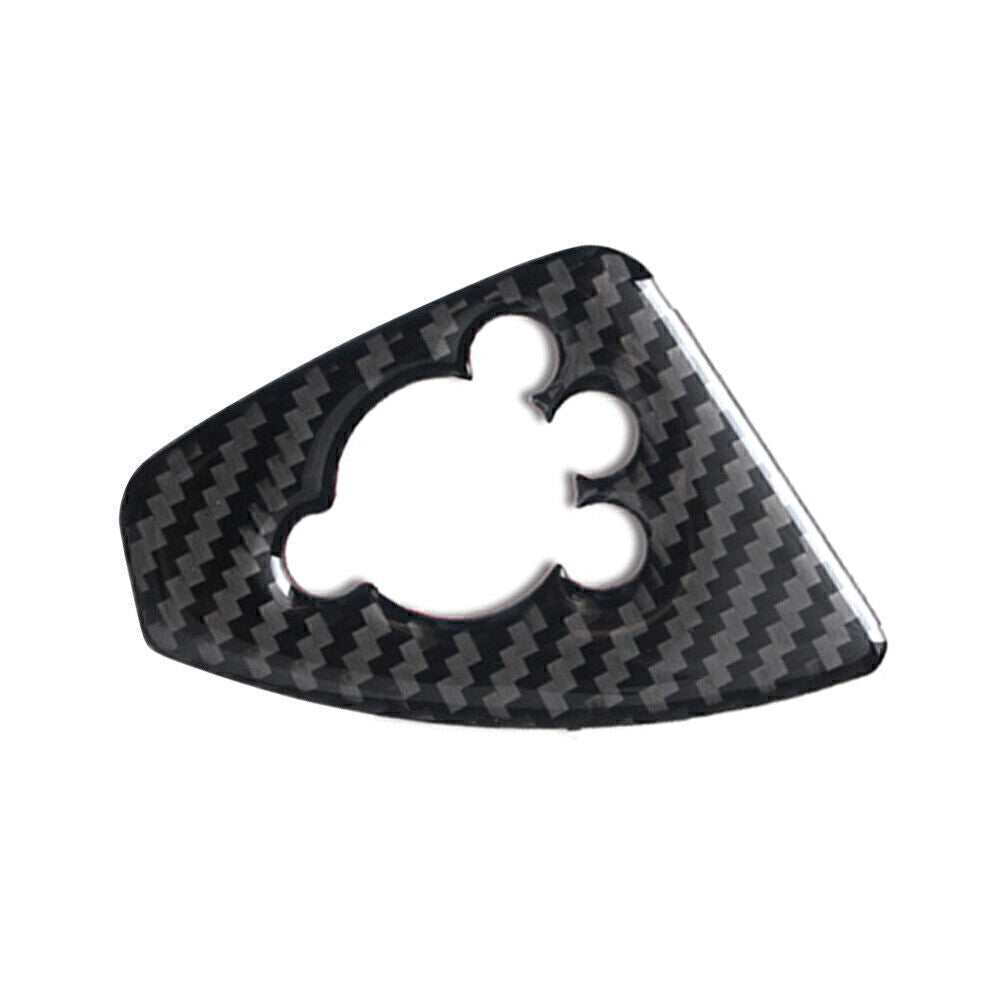 Interior Door Lock Button Cover Trim for Audi TT TTRS 2008-14 Black Carbon Fiber