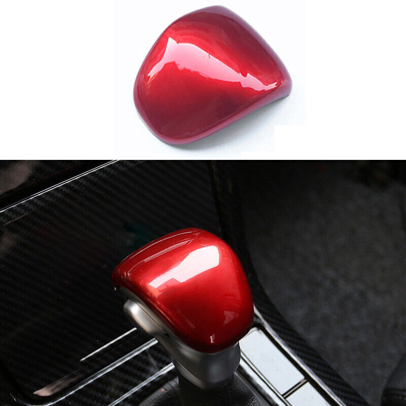 for Kia Sorento 2021-2023 Red ABS Interior Car Gear Shift Knob Cover Head Trim