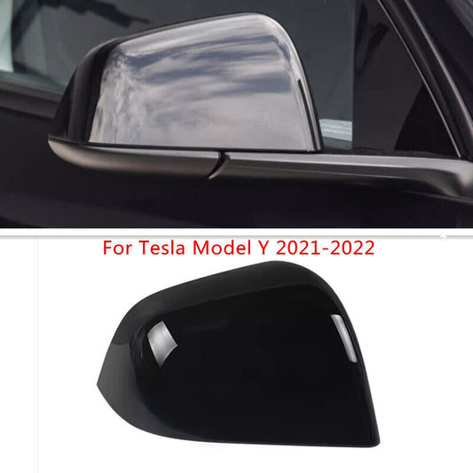Black Right Side Rearview Mirror Cover Shell Cap Fit for Tesla for Model Y 2021-2022