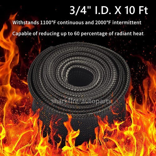 Adjustable flexible hose with heat-insulated fiberglass cover for hot spark plug wires suitable for automotive wiring.