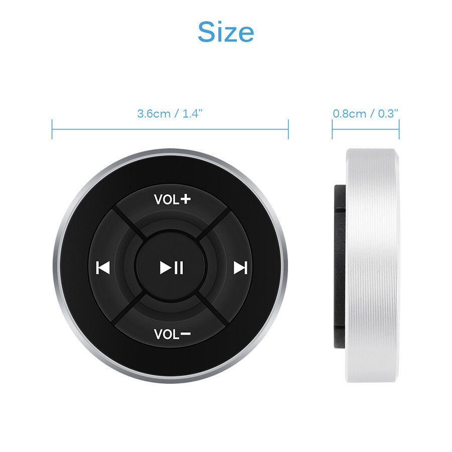 Car Steering Wheel Remote Control Bluetooth Media Button For IOS Android Phone