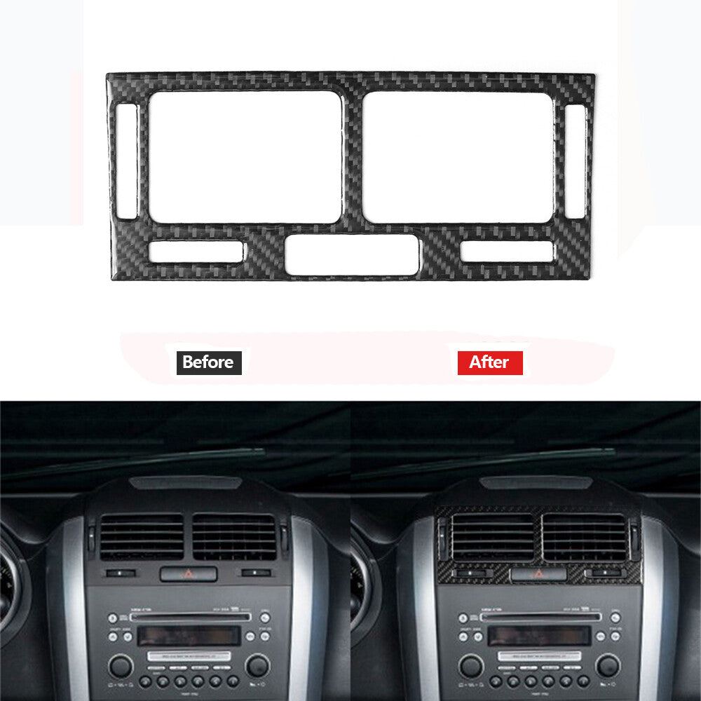 Carbon Fiber Center Air Vent Outlet Cover Trim for Suzuki Grand Vitara 2006-2013