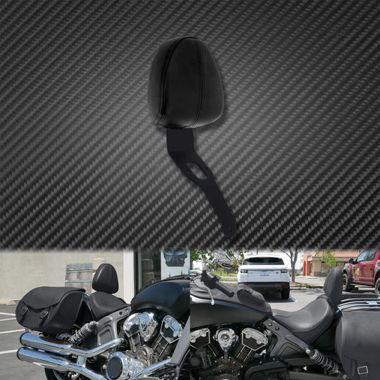 Black Front Driver Rider Backrest Pad Fit For Indian Scout 2015-2020 Sixty 16-20