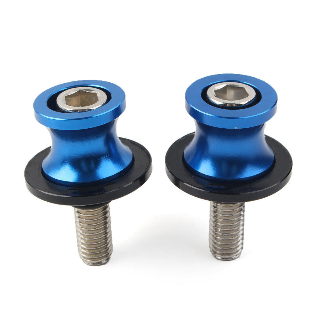 CNC Schwingenspulen Slider Stand Schrauben 10MM f¨¹r for KAWASAKI ZX6R 1998-2011 Blau