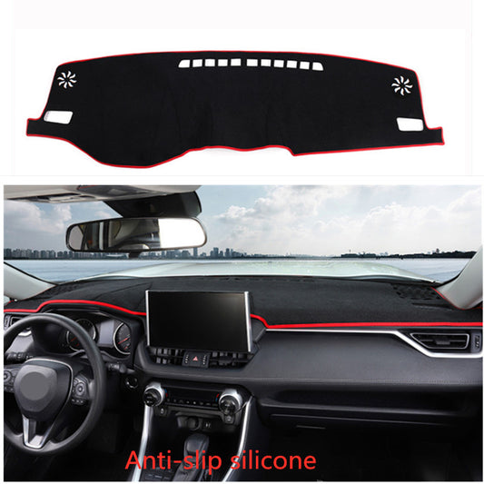 Inner DashMat Dashboard Cover Dash Cover Mat Red Trim for Toyota RAV4 2019-2024