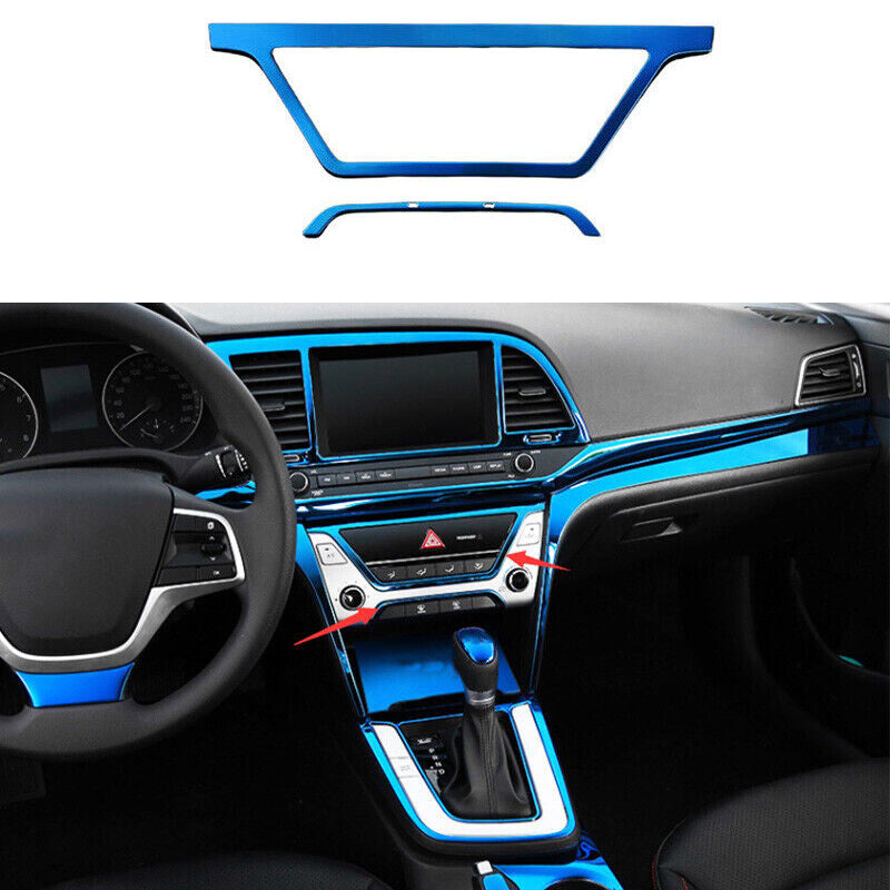 for Hyundai for Elantra 2017-2018 Titanium Blue Console AC Switch Control Panel Trim