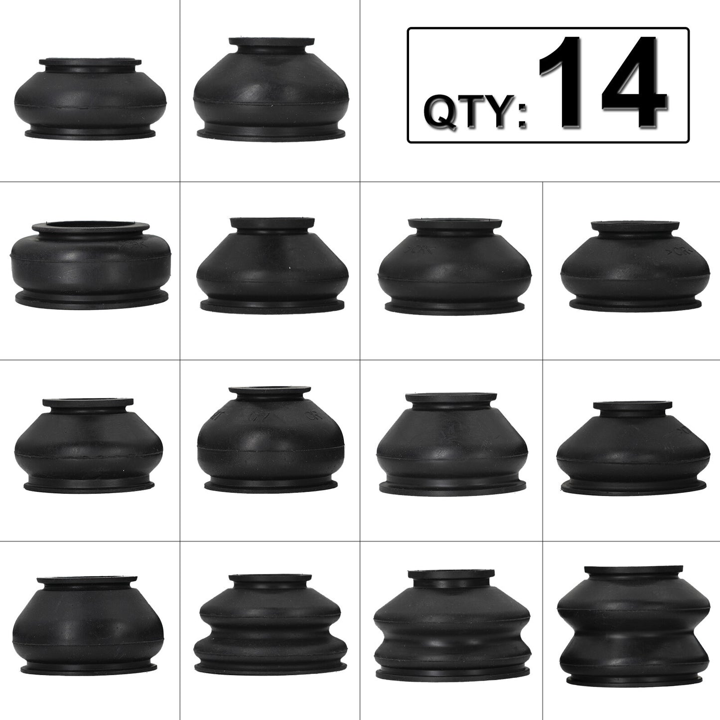 14x Universal Multipack Ball Joint Rubber Dust Boot Covers Track Rod End Set Kit