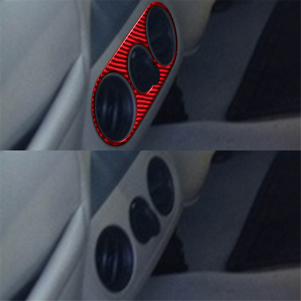 Carbon Fiber Interior Rear Air Vent Outlet Cover Trim for Ford F150 FX4 04-08Red