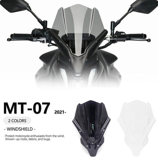 New for YAMAHA MT-07 2021- Dirt Bike Wind Windshield Deflector Screen Protector