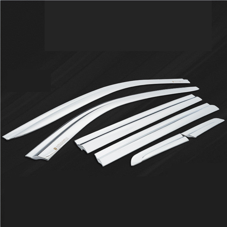 Fit For Highlander 2022-2024 Chrome Side Window Visor Vent Shades Sun Rain Guard