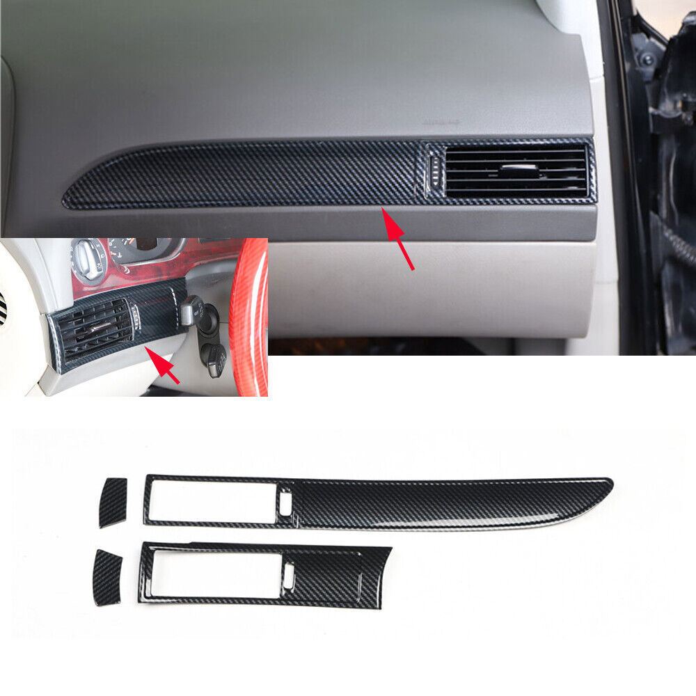 for Audi A6 08-2011 ABS Carbon Fiber Central Console Instrument Strip Cover Trim