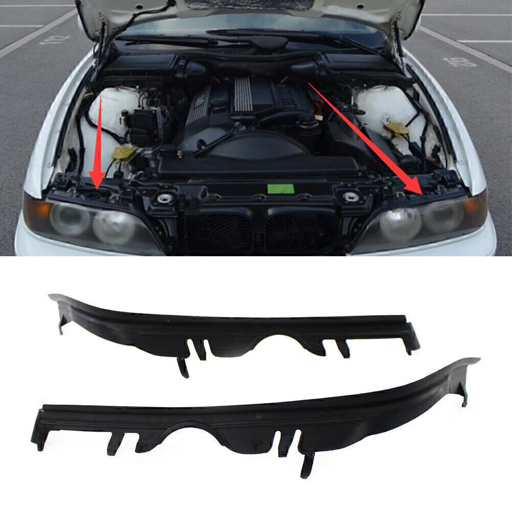 St¨¹ck obere Scheinwerferdichtungen f¨¹r for BMW 5er E39 525i 528i M5 99¨C03 Schwarz
