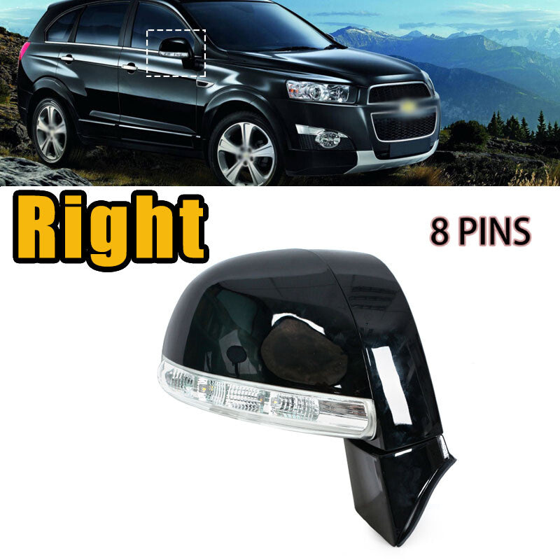 Right Rearview Side Mirror Assembly Black 8PINS for Chevrolet Captiva 2008-2017