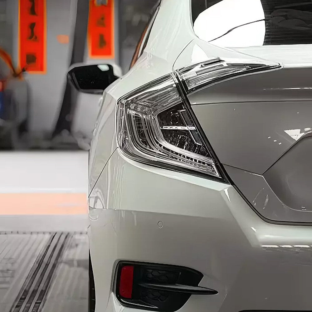 Crystal-clear LED taillights for Honda for Civic sedans (2016-2021, 10th generation).