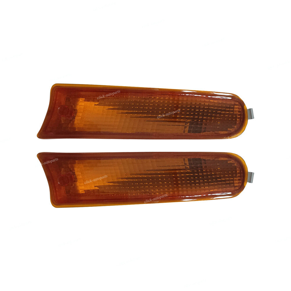 2X Front LH+RH Bumper Fog Light Lamp Housing Yellow Cap for Toyota RAV4 1995-97