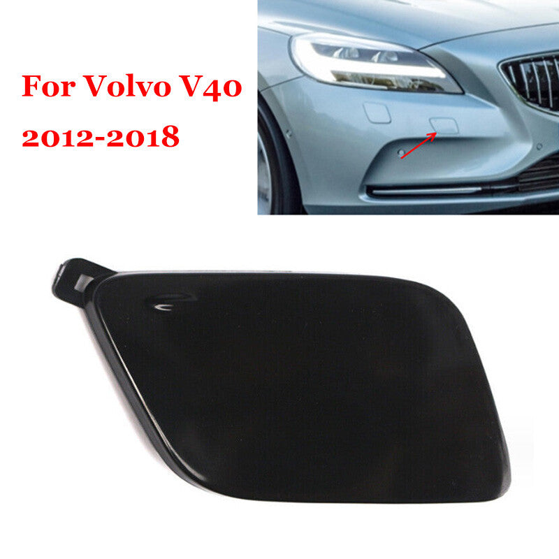 1-piece black front bumper tow hook cover for Volvo V40 2012-2018 39814160