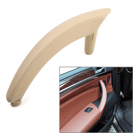 for BMW X5 X6 E70 Beige 1x Door Trim Pull Handle Left Side Leather