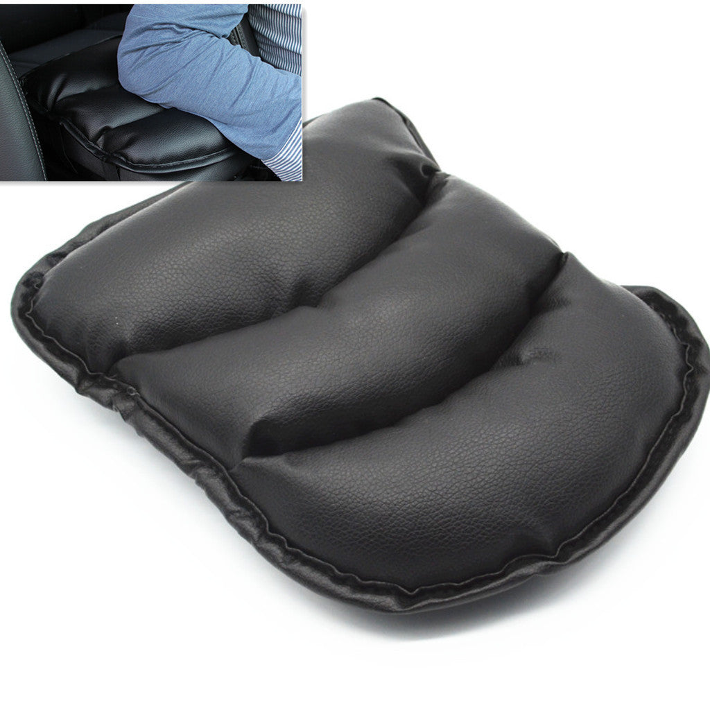 1Pcs Car Center Armrest Console Soft Pillow Pad Cover Support Box Cushion Mat BK