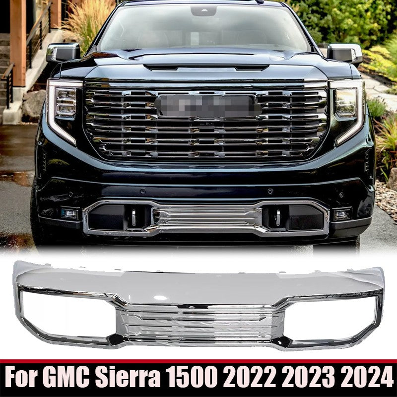 for GMC for Sierra 1500 2022 2023 2024 Front Lower Open Skid Plate Valance Chrome