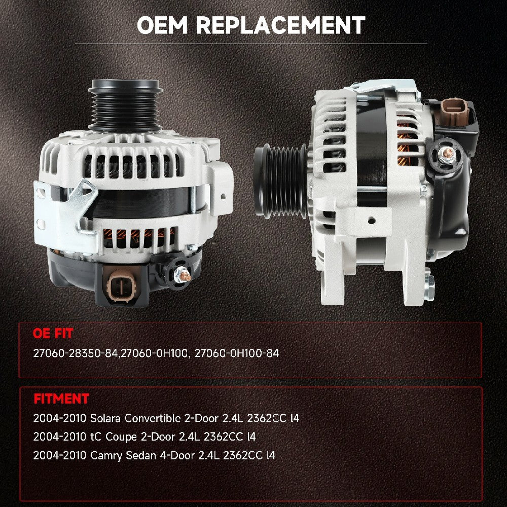 Alternator For 2004 2005 2006 for Toyota for Camry 2.4L 2004-2007 Highlander 11034 100A
