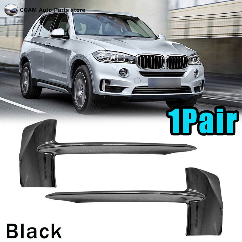 2-Piece Set of Pure Black Premium Chrome Grill Rack for BMW X5 F15 Front Bumper 7325395