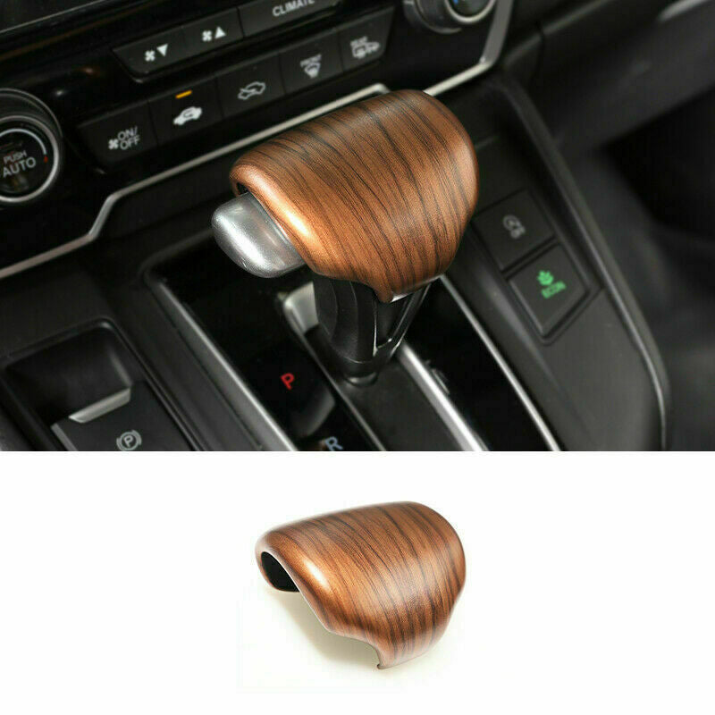 for Honda CR-V 2017-2022 Peach Wood Grain Central Console Gear Shift Knob Cover