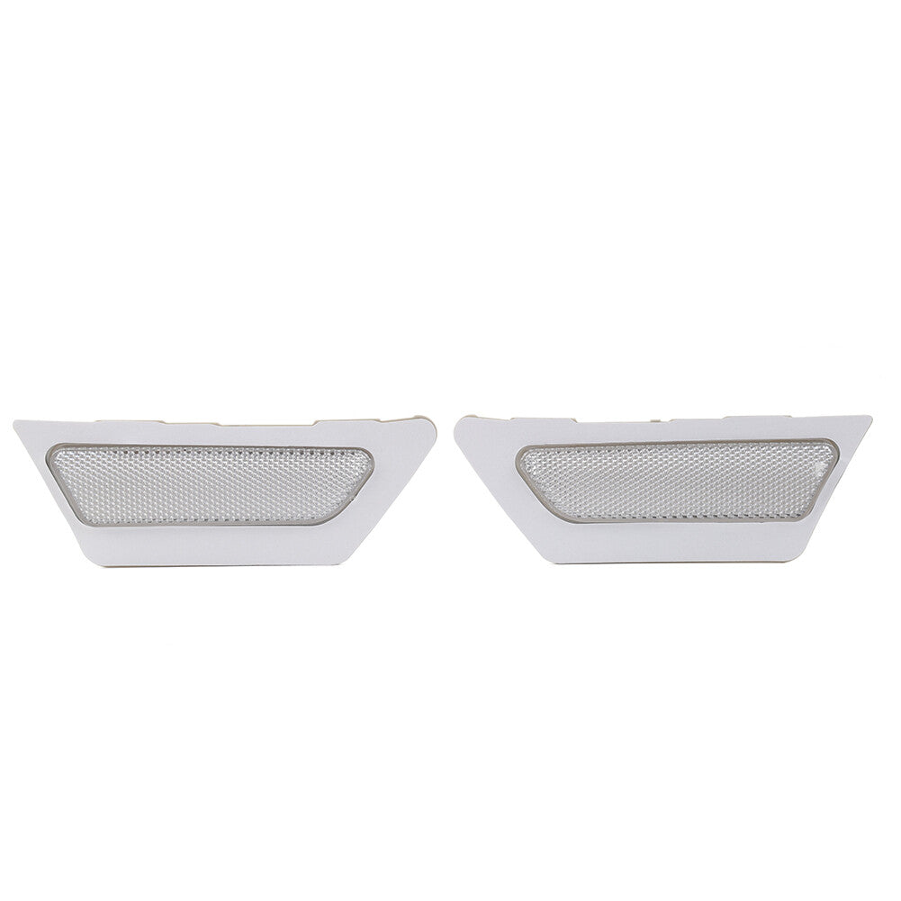 1 Pair White Front Bumper Reflector Side Marker Lights for Audi A4 B9 2017-2019
