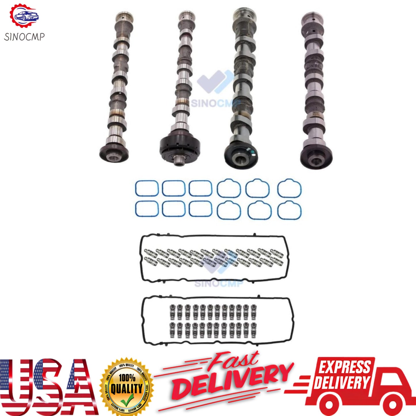Intake Exhaust Camshafts Rockers Lifters Kit for 3.6L 11-16 for Chrysler for Dodge for Ram