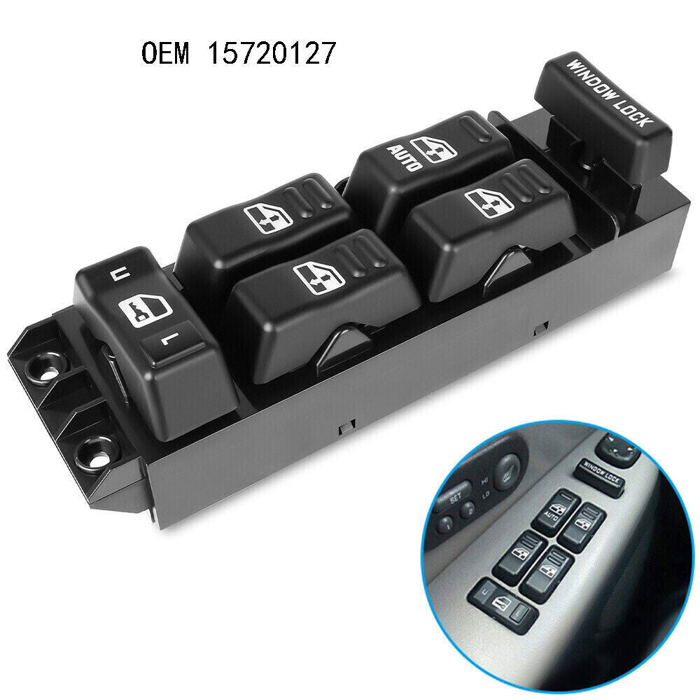 for Chevy for GMC 4 Door Pickup Front Master Power Window Switch Driver Side Left LH