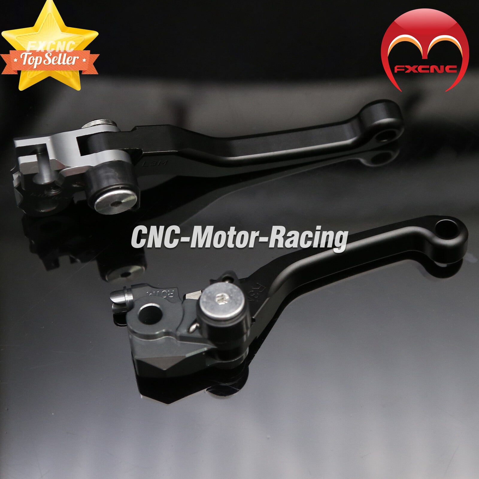 Motocross Dirt Bike Brake Clutch Lever for Kawasaki KLX450R 2008 - 2014/2015 Black