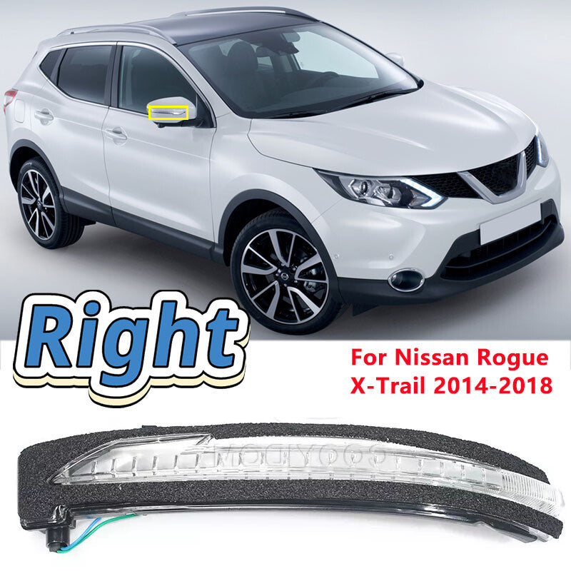 LED turn signals for right-side mirror of 2014-2018 for Nissan Rogue X-Trail