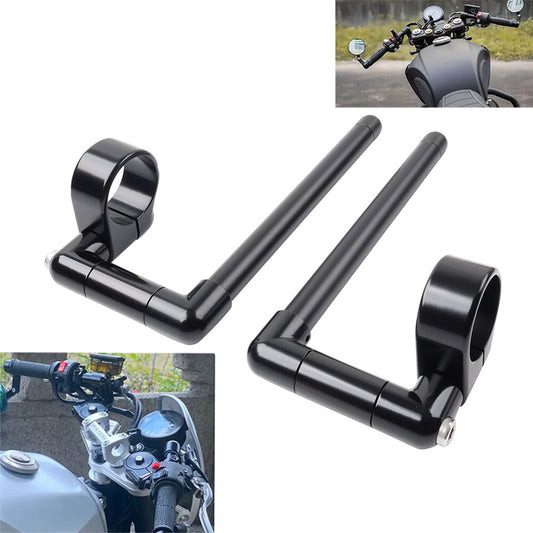 50MM Cafe Racer Bars 7/8 Motorcycle Universal Clip-On Handlebar Fork Tube Black