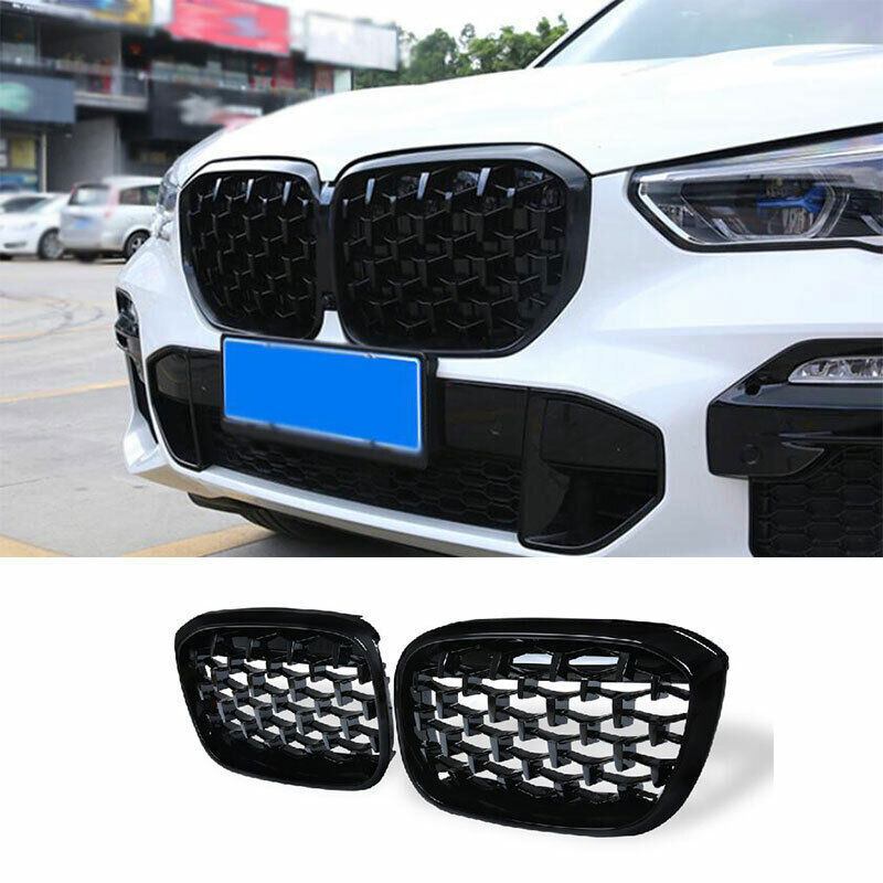 for BMW X1 F48 2016-19 ABS Black Gypsophila Front Upper Bumper Mesh Grill Grille