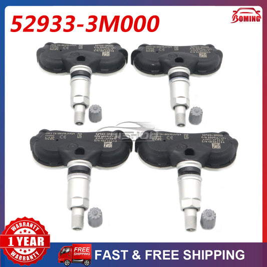 Set of 4pcs 52933-3M000 New TPMS Tire Pressure Monitor Sensors for Hyundai iX35