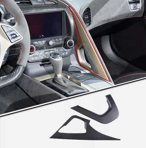 ABS carbon fiber interior door and window switch cover trim suitable for Toyota Tundra 14-21