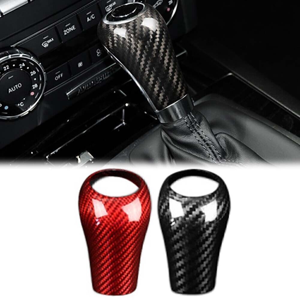 Carbon Fiber Gear Shift Knob Cover Trim Fit for Mercedes-Benz W204 C E G GLS Class