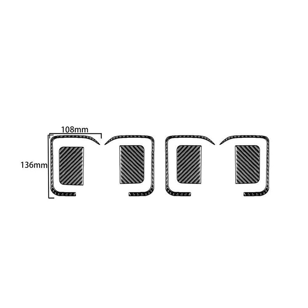 8pcs Carbon Fiber Door Handle Cover Trim For Silverado for GMC for SIERRA 2014-2018