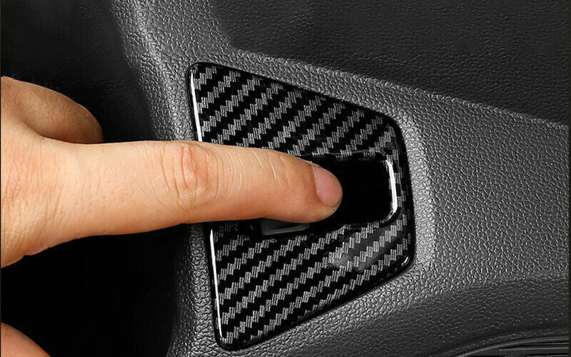 for Volkswagen for Jetta Mk7 2019-2022 Carbon Fiber Tailgate Rear Door Switch Trim