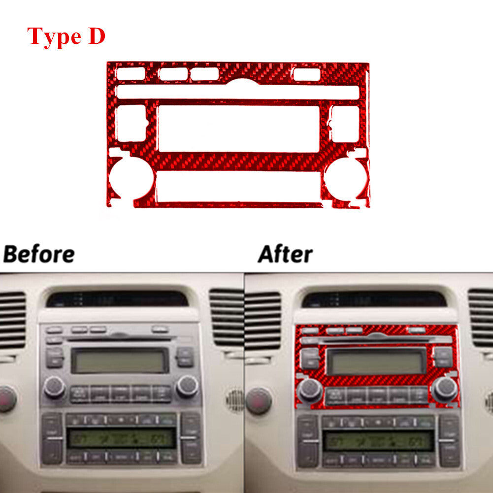 Red Carbon Fiber Premium Radio With CD Player Trim for Hyundai Azera 2006-2011