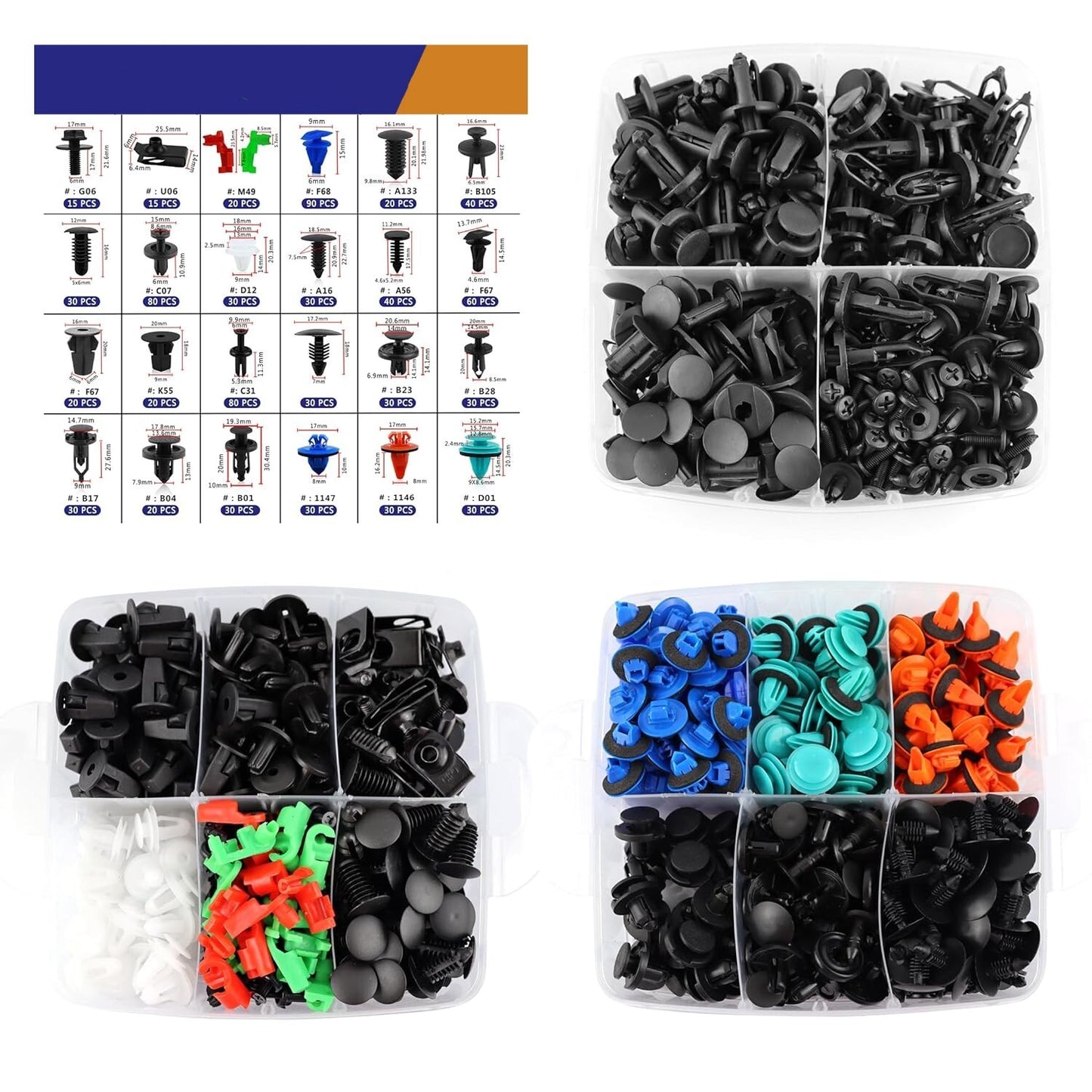 960P Car Bumper Clip Mudguard Decoration Automatic Sales Rivet Buckle Clip Screws